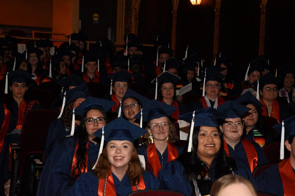 Graduates seated during convocation