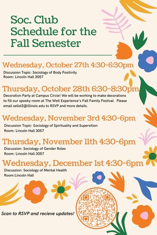 Sociology Club Schedule