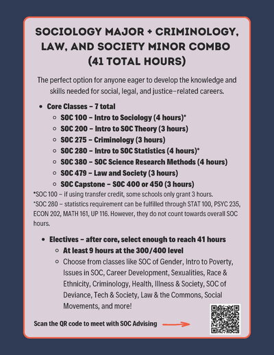 SOC major + CLS minor combination